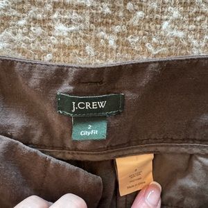 Brown linen trousers J.Crew